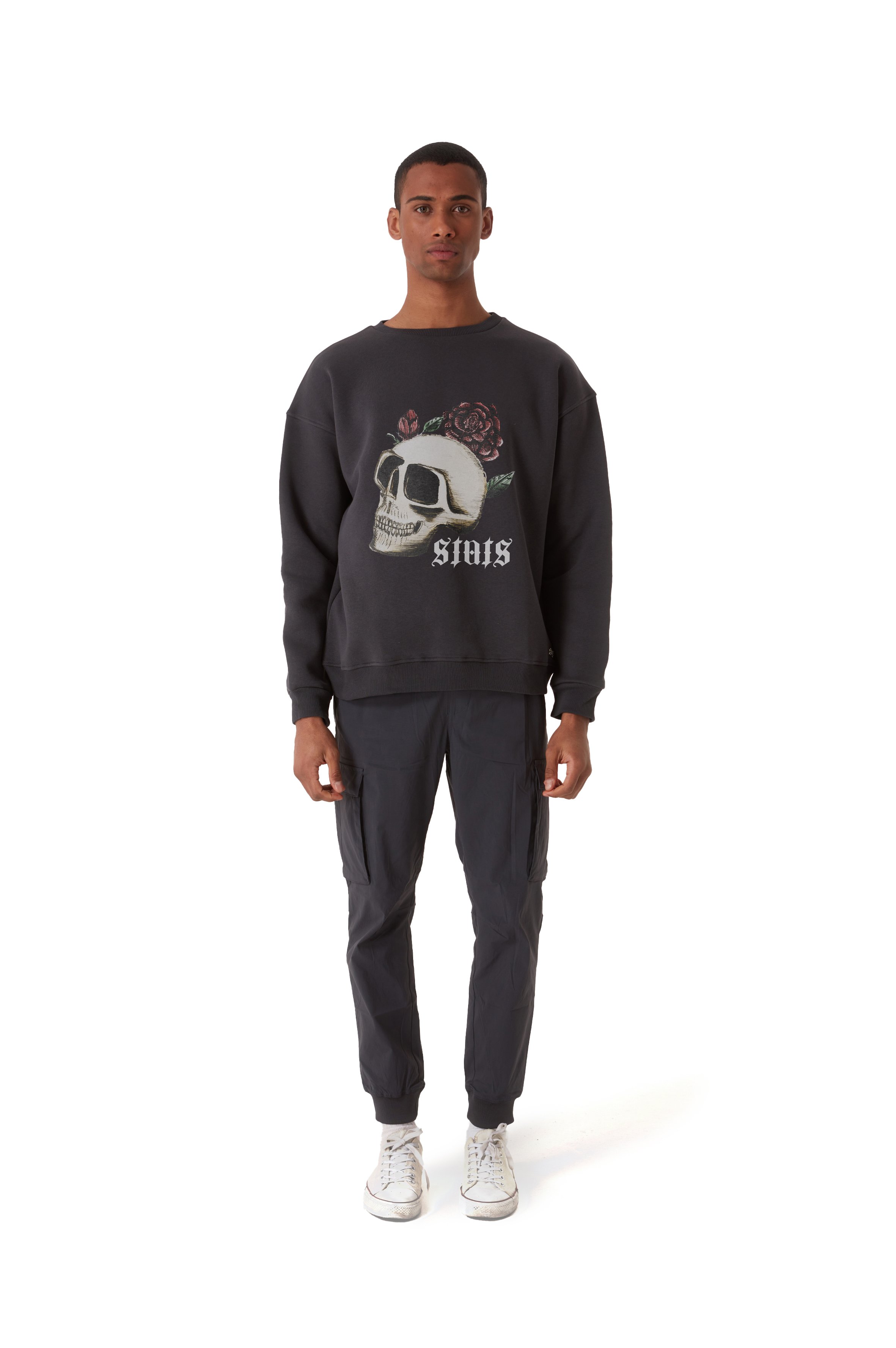 SKULL OVERSIZED HEAVY SWEATSHIRT MEN