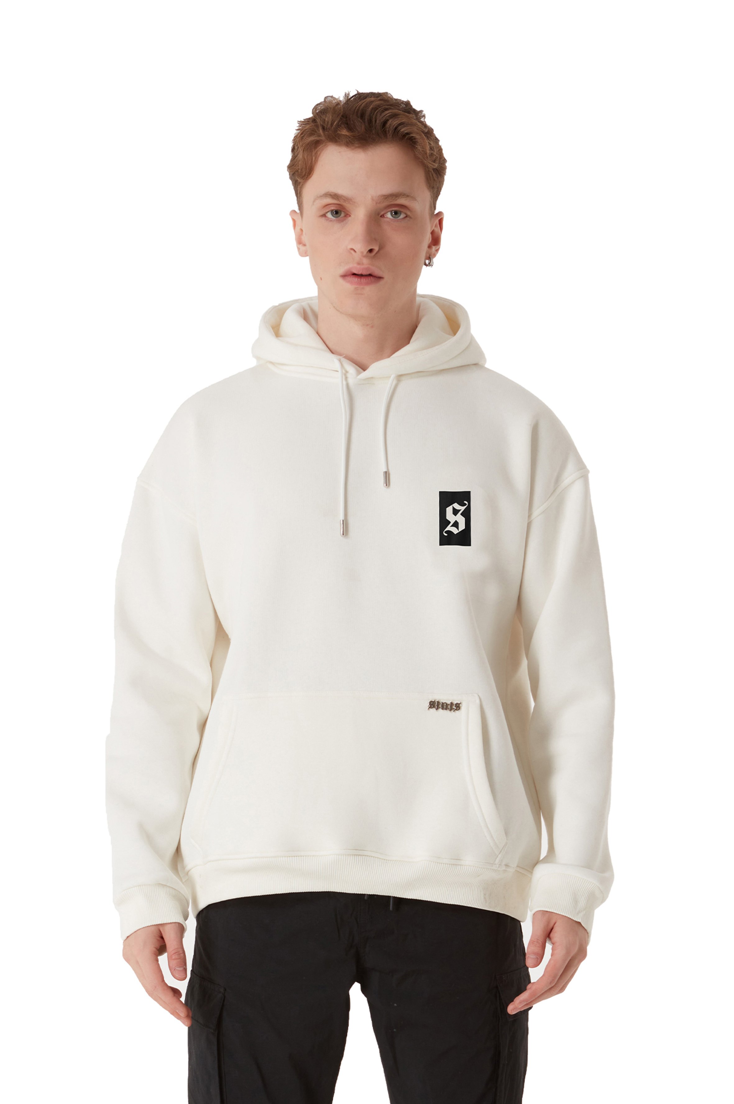 ORIGINALS SIGNATURE OVERSIZED BEIGE HOODIE MEN