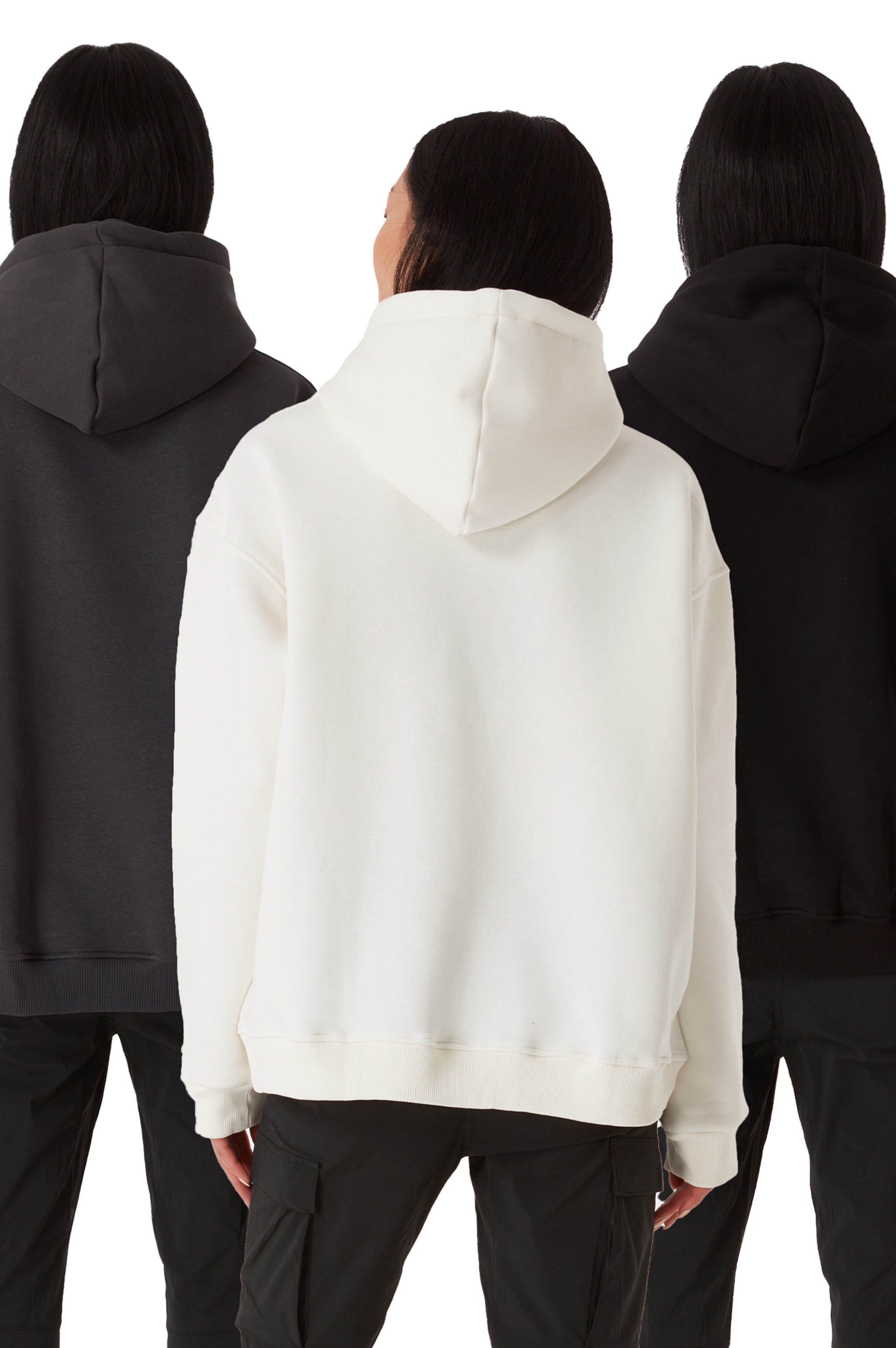 3 IN 1 STATS BLANK OVERSIZED HOODIE WOMEN