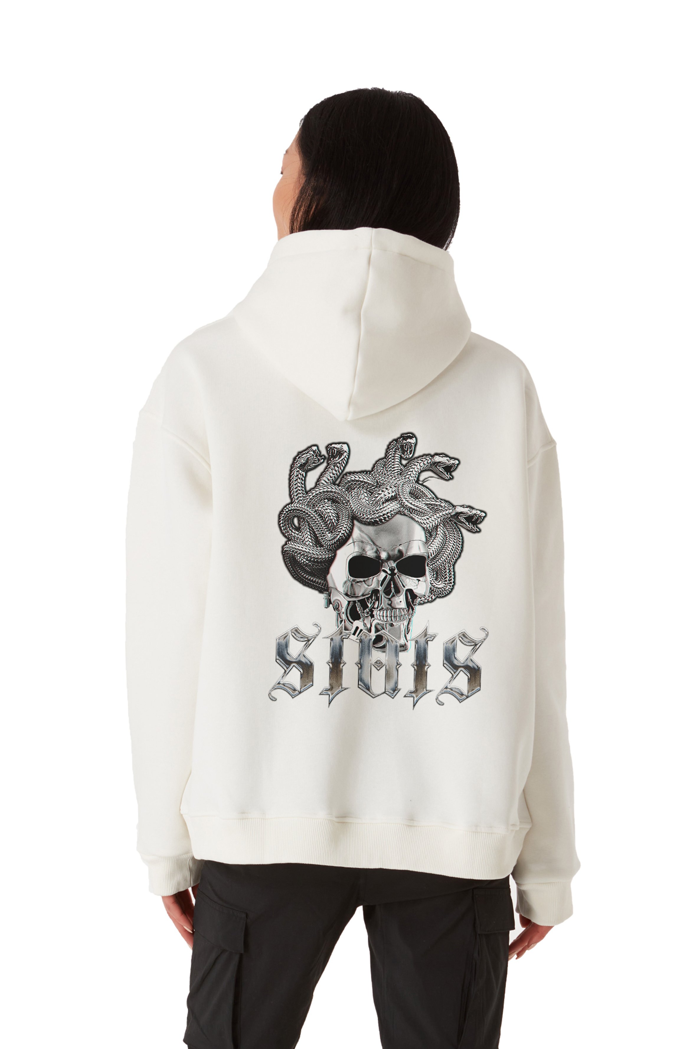 MEDUSA OVERSIZED ZIP HOODIE WOMEN - Beige