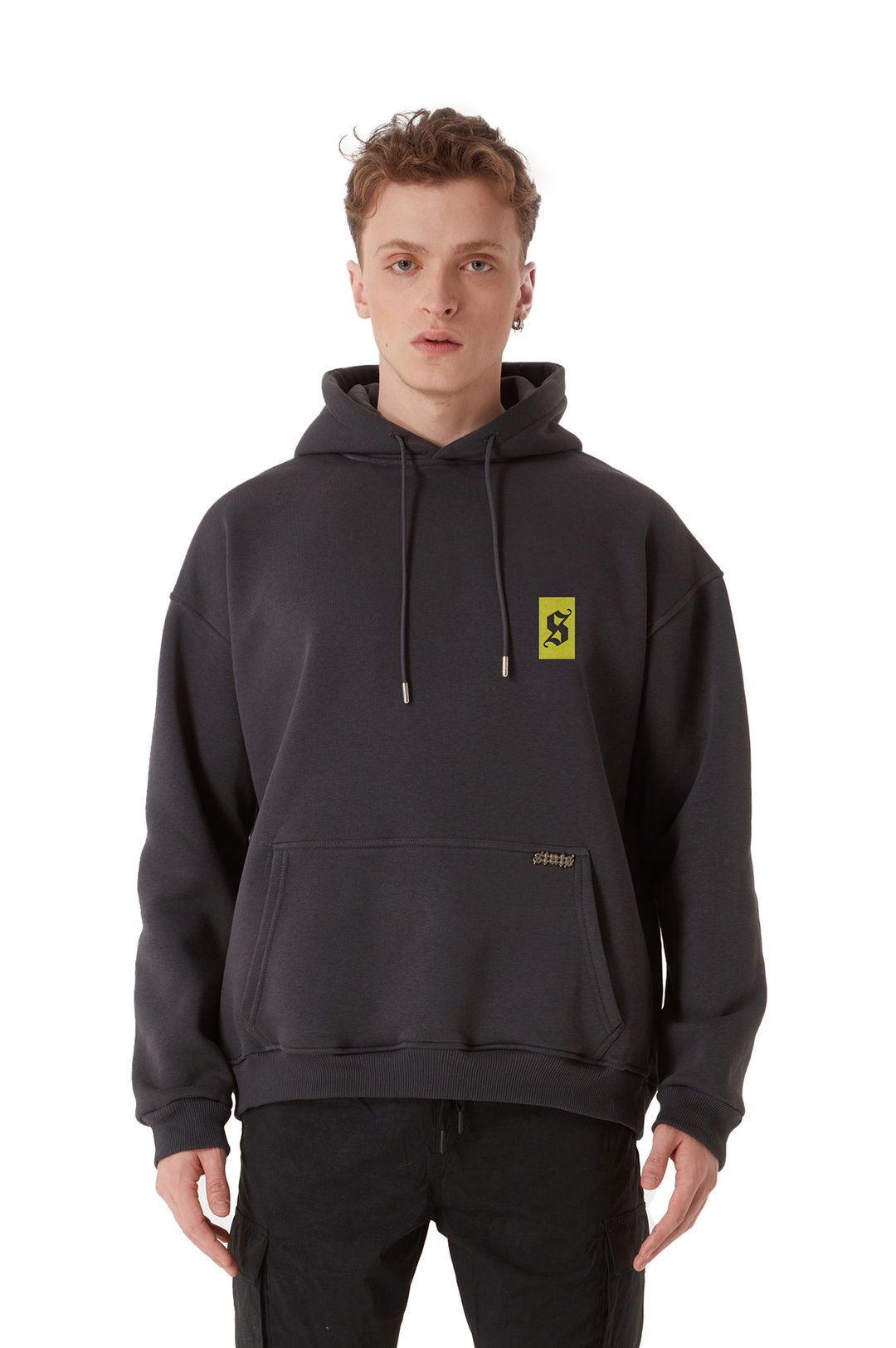 Gray and yellow hoodie sale