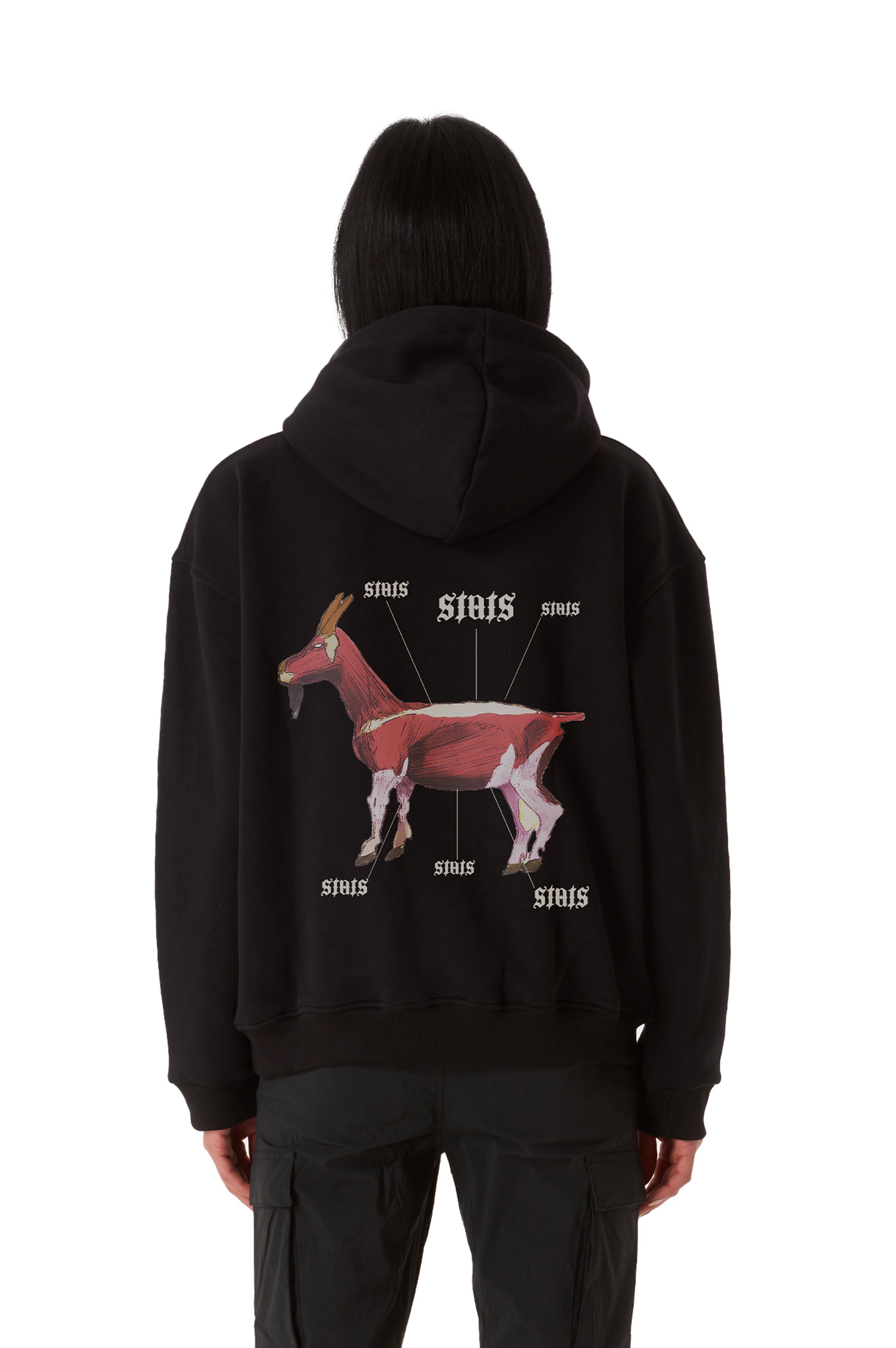 GOAT OVERSIZED HOODIE WOMEN - Black