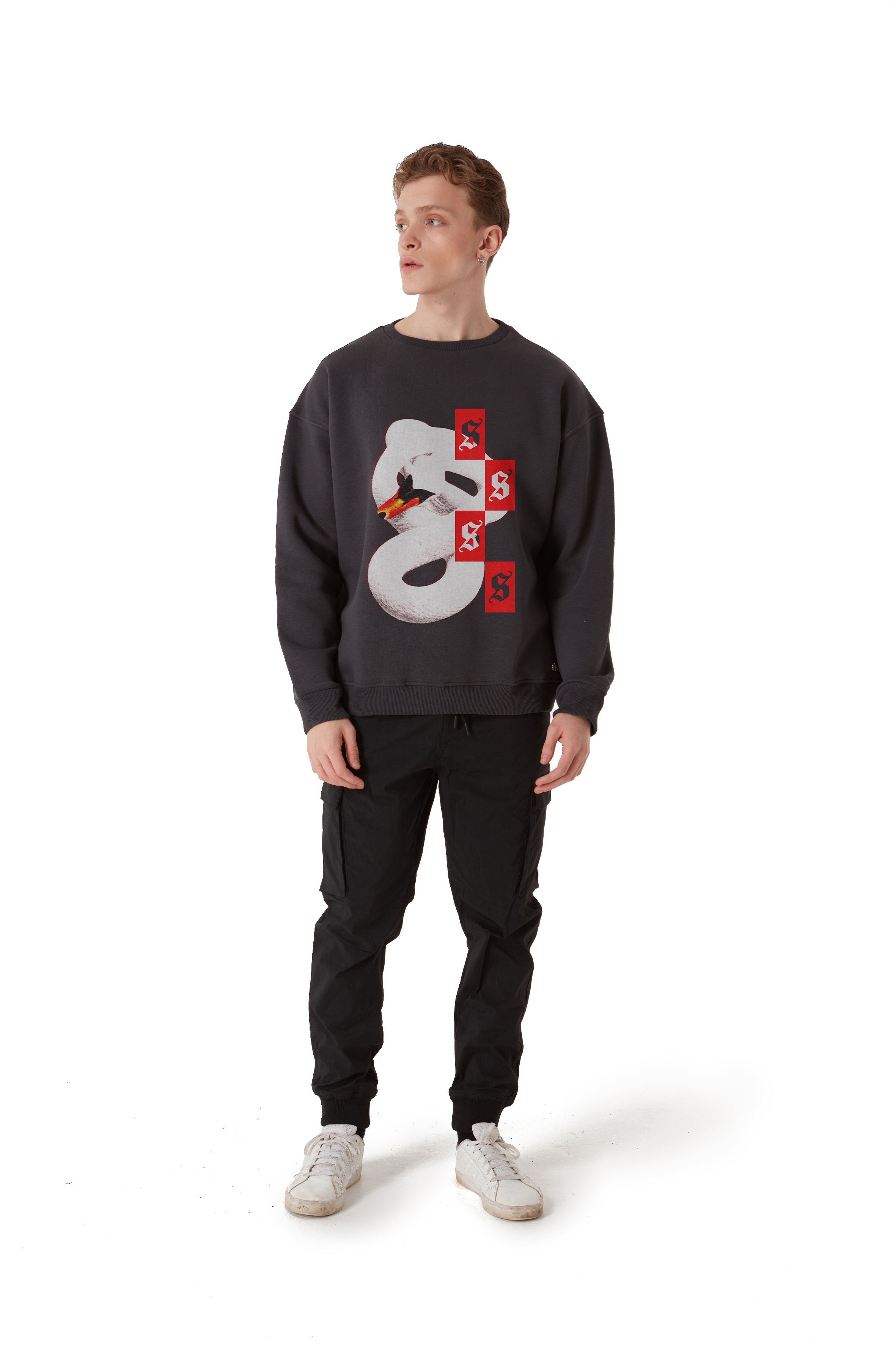 SNAKE OVERSIZED HEAVY SWEATSHIRT MEN