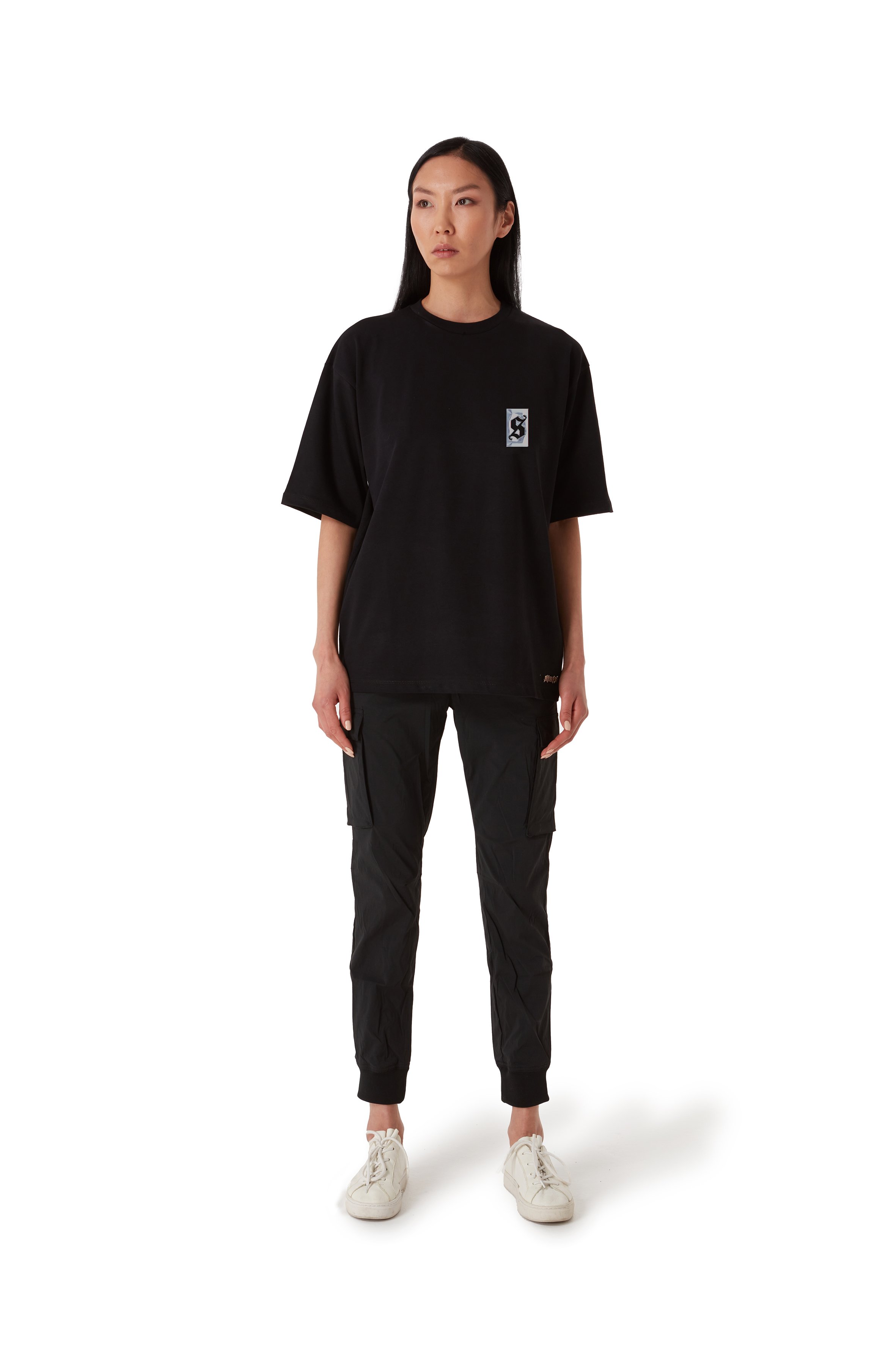 ORIGINALS LIGHTCROME OVERSIZED BLACK TEE WOMEN