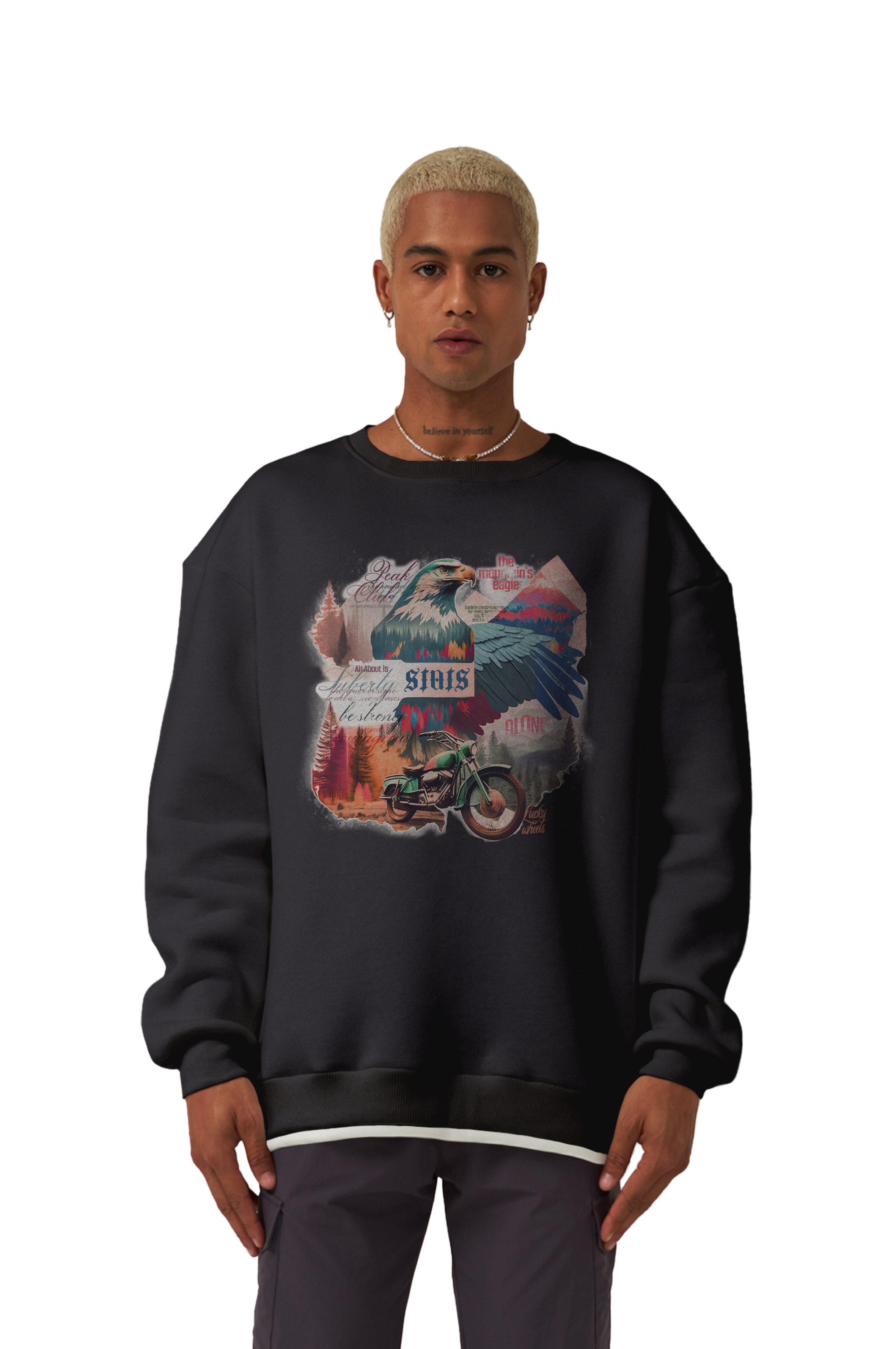 CAESAR OVERSIZED HEAVY SWEATSHIRT MEN - Gray