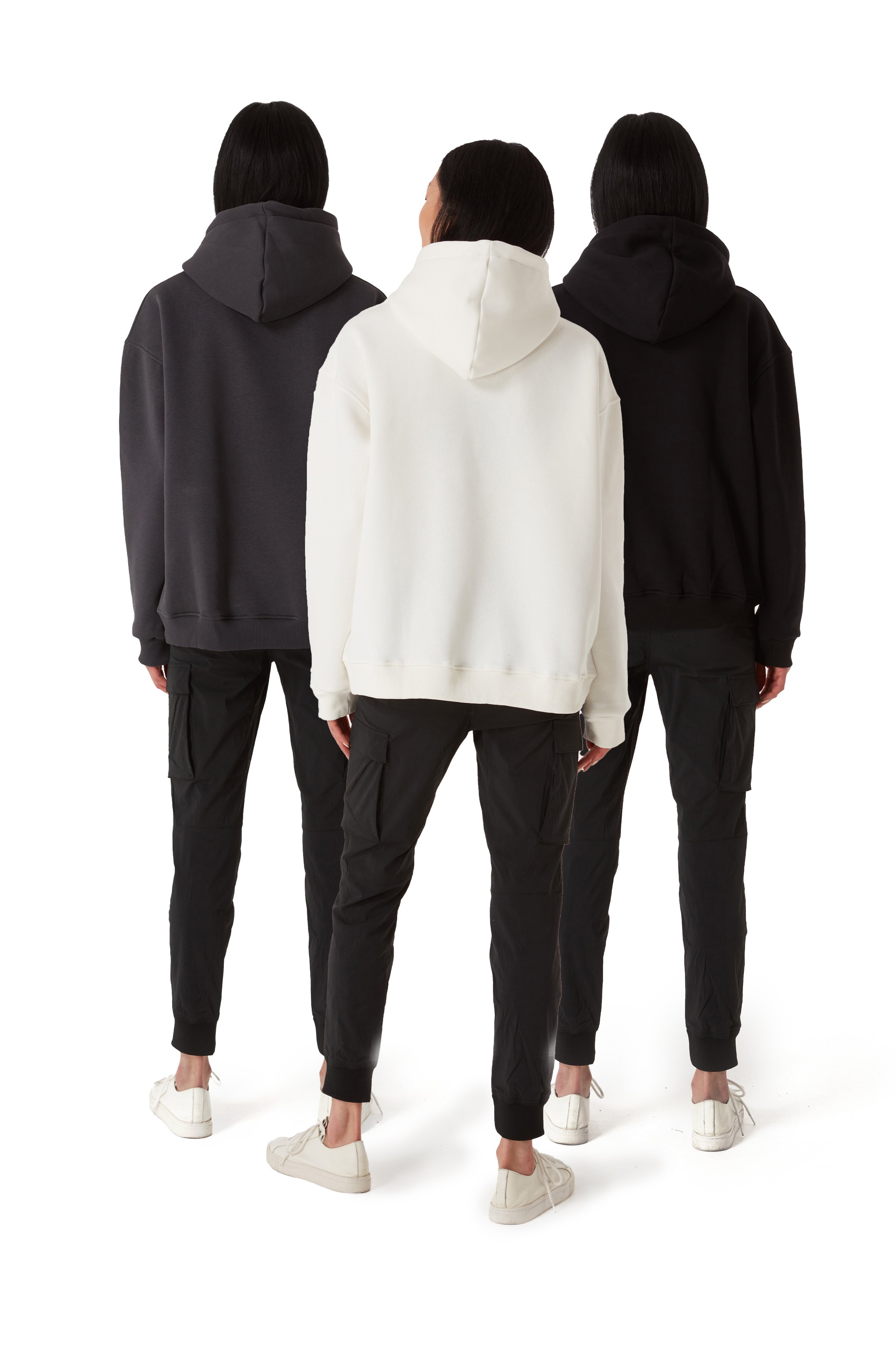 3 IN 1 STATS BLANK OVERSIZED HOODIE WOMEN