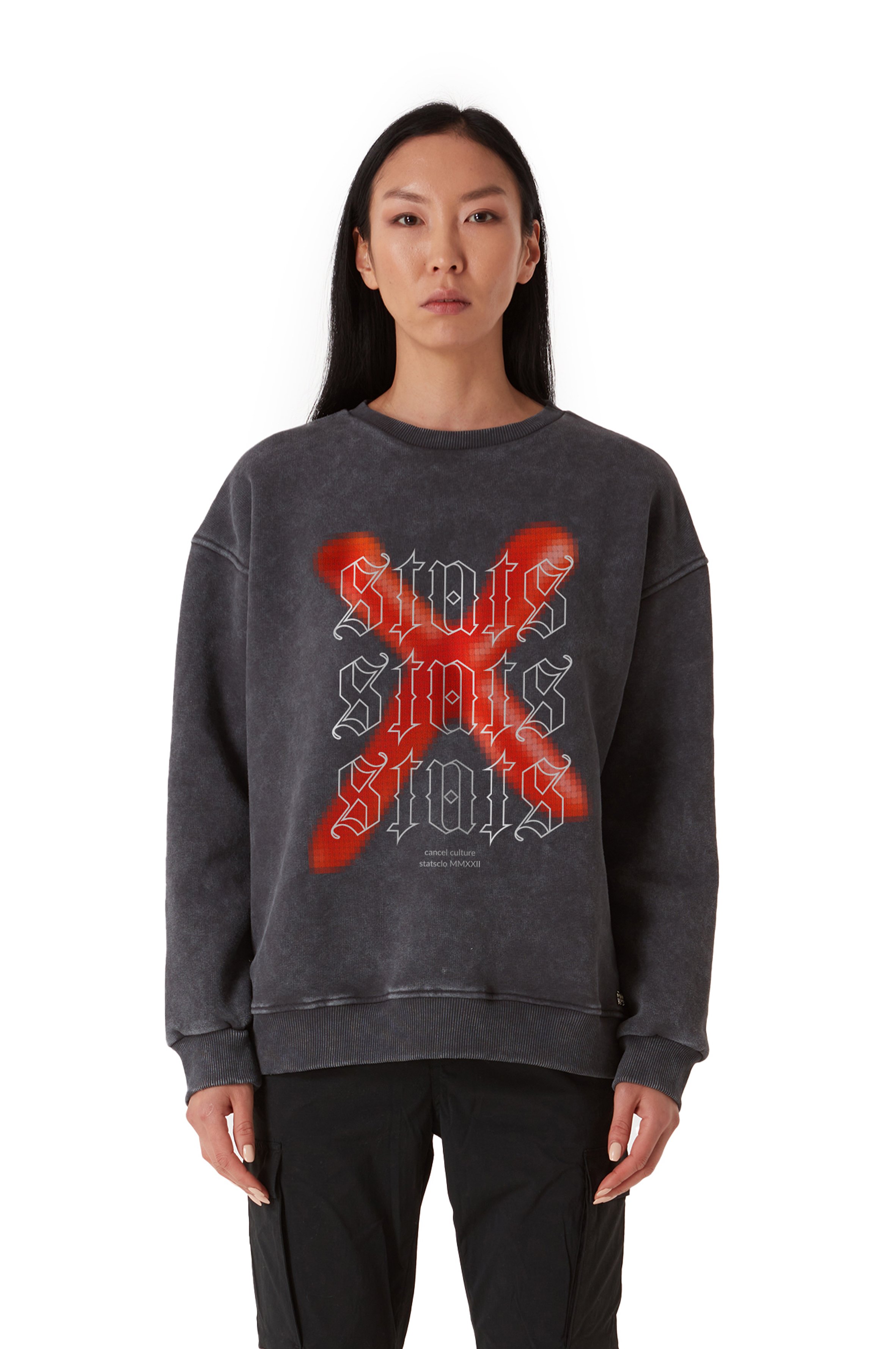 CAESAR OVERSIZED HEAVY SWEATSHIRT WOMEN - Stone