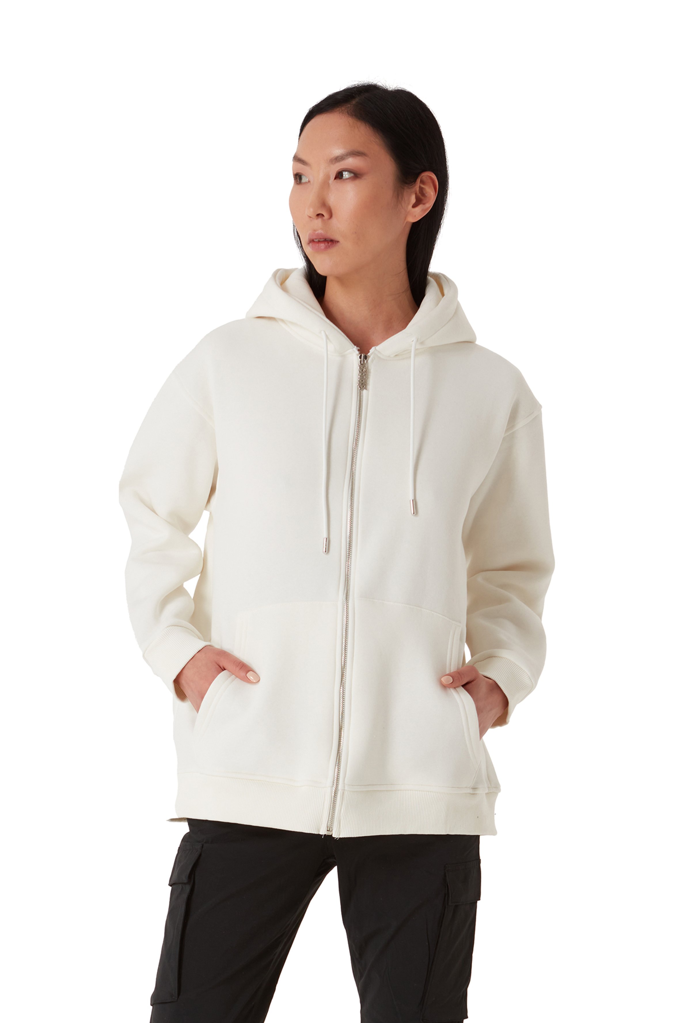 THE BUZZ OVERSIZED ZIP HOODIE WOMEN