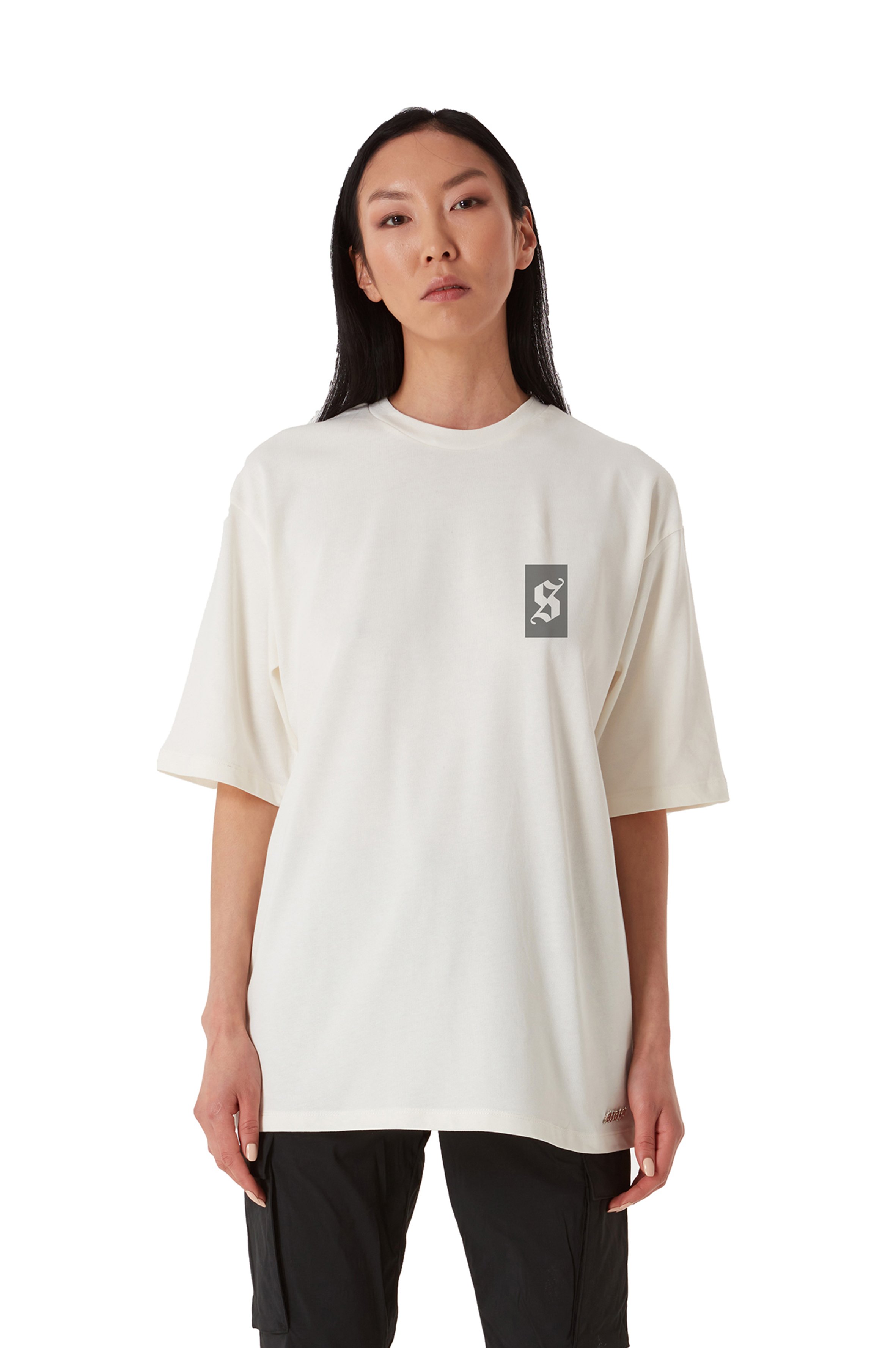 ORIGINALS CHESS OVERSIZED BEIGE TEE WOMEN