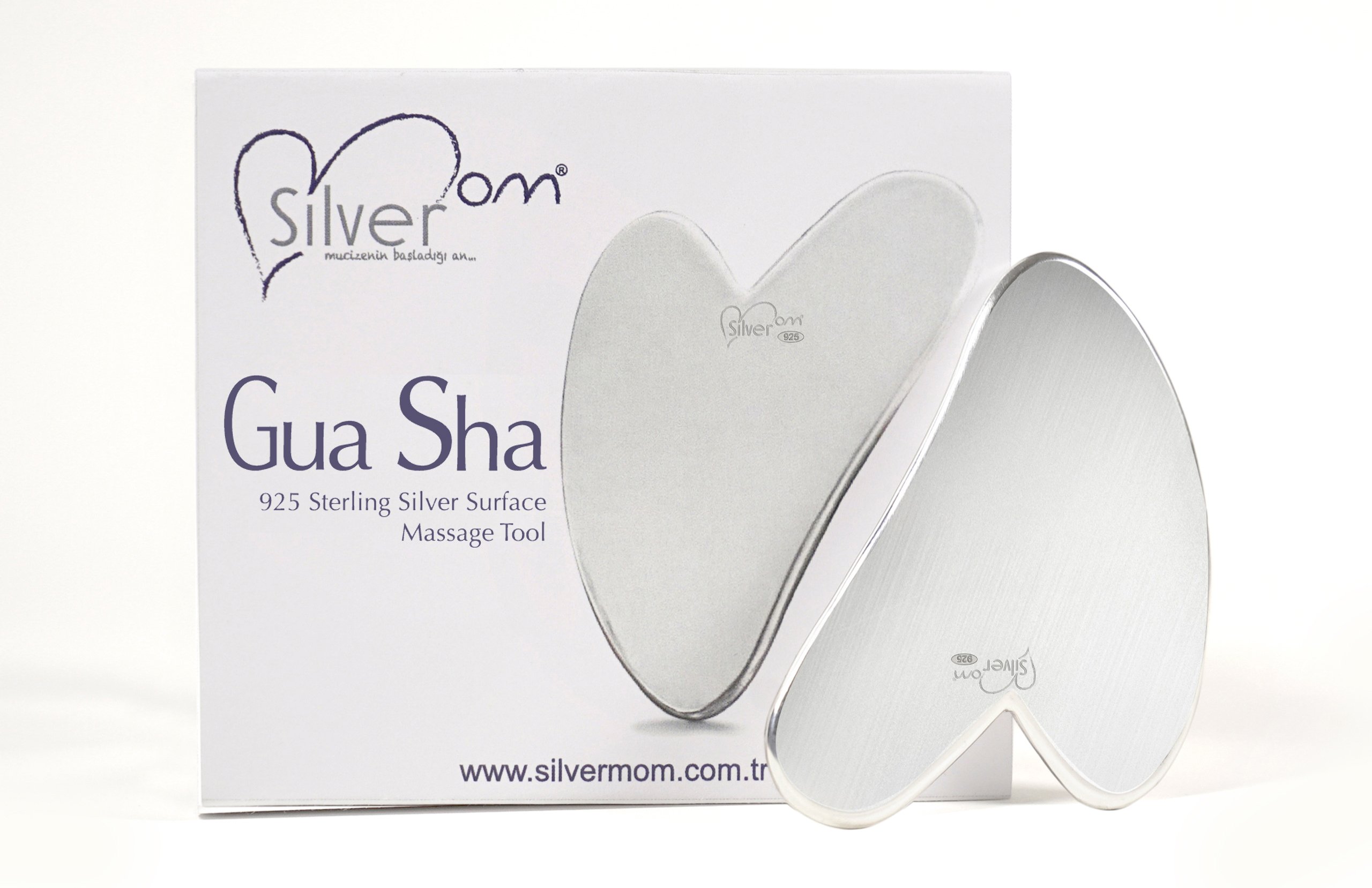 Silvermom®  Gümüş Yüzey Kırılmaz Gua Sha- Stok Tükendi