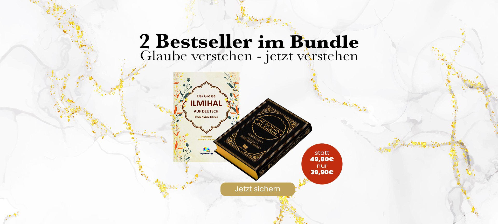 Bundle Koran Deutsch-Arabisch Leder Schwarz-Gold und Der große Ilmihal – Ayde Verlag Sonderangebot