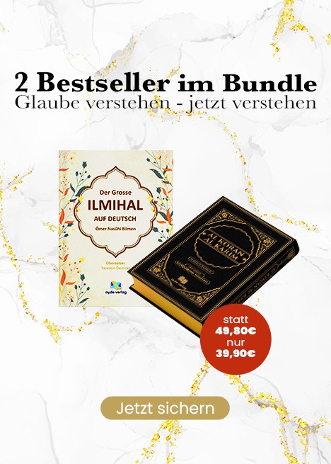 Koran Deutsch-Arabisch im Leder Schwarz-Gold mit Ilmihal im Vorteilspaket – Ayde Verlag